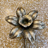 Brass flower candle holder