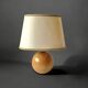 Small vintage side lamp - turned wooden ball