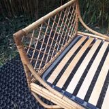 Bamboo and rattan bed