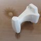 Old coat hook in white porcelain art deco years 30 40
