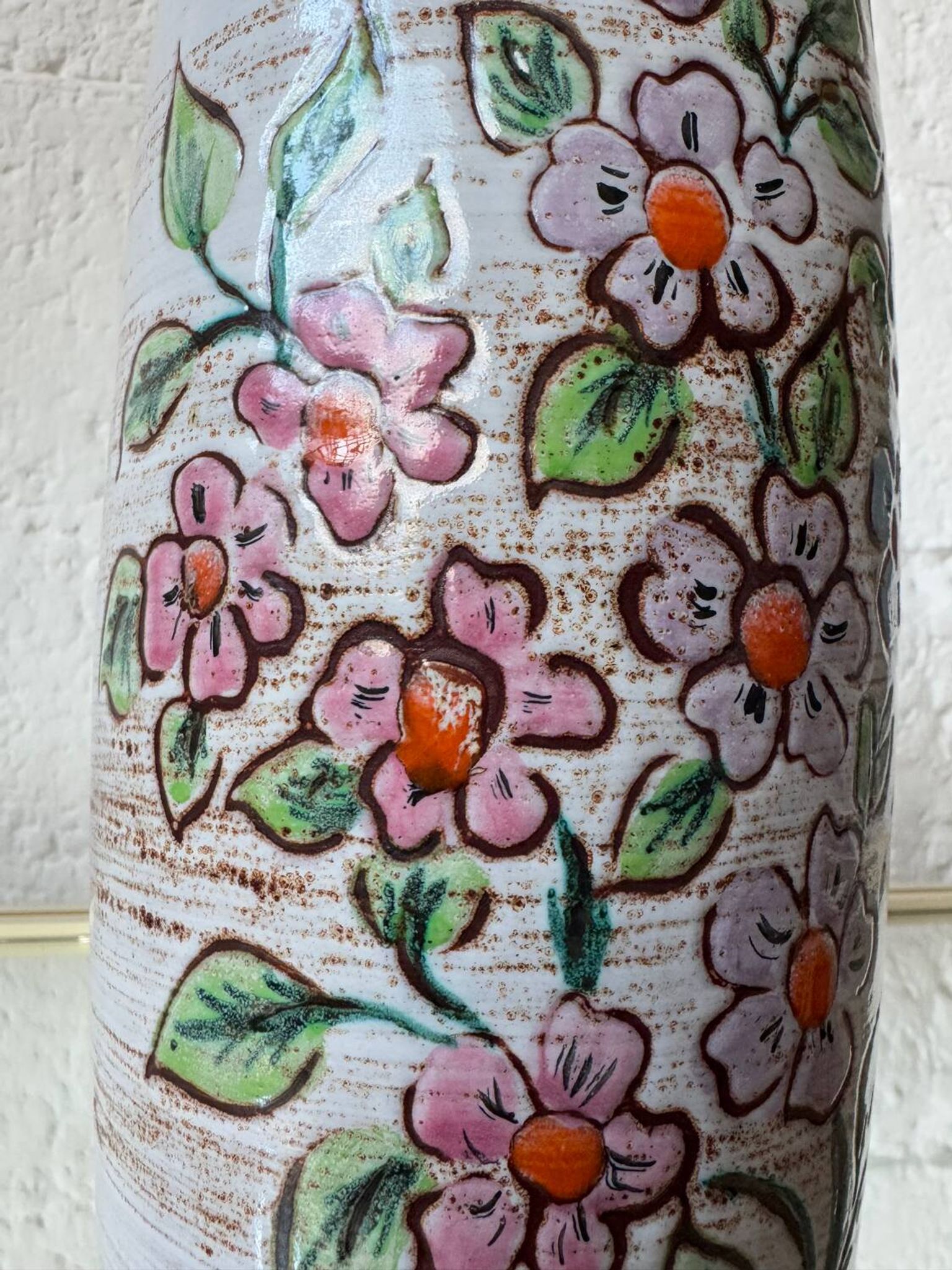 Grand vase rouleau céramique Vallauris années 60