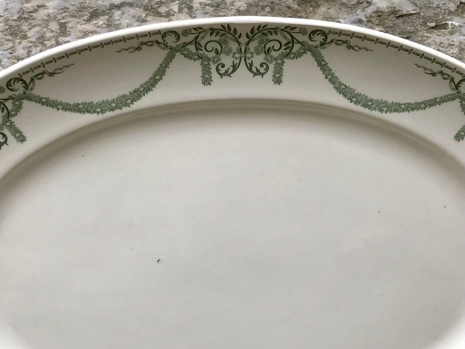 Oval serving dish Creil et Montereau Labrador Napoleon