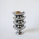 Lot de 4 coupes en inox basses 1970 9 X 5 cm
