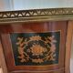Louis XV bedside table or gueridon with floral motifs, 19th century.
