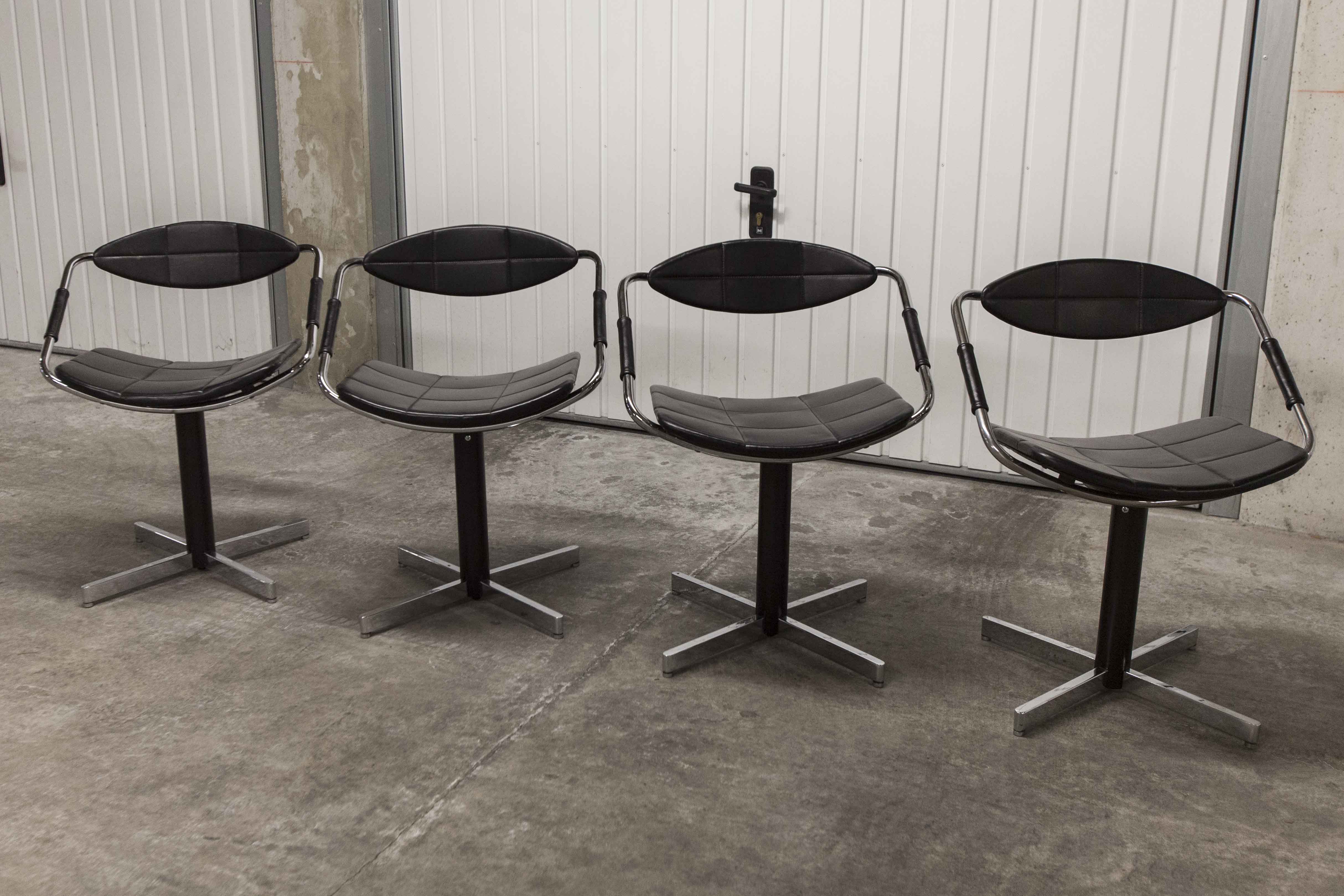 Set of 4 chairs armchairs Steiner model unesco 1962