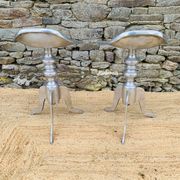 Pair of aluminum stools