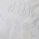 Embroidered AD monogram sheet
