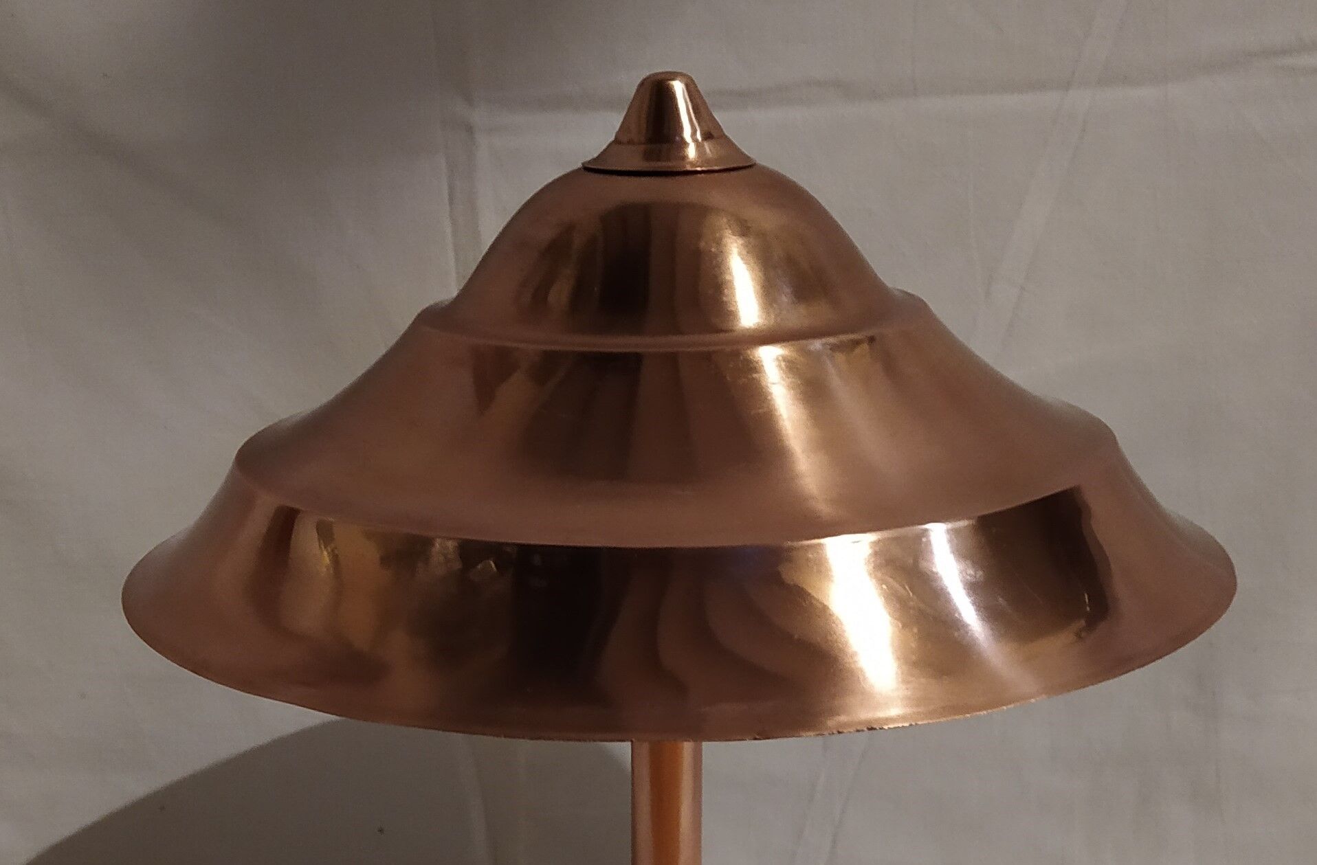 Red copper table lamp 1920/30's