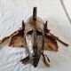 African mask from Mali of the N'Tomo tribe of Marka covered in engraved brass.