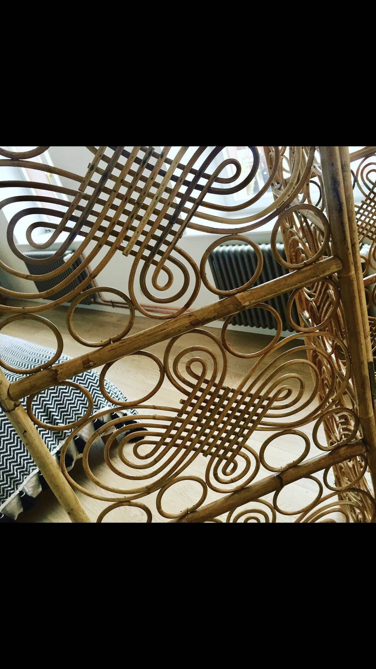 Vintage rattan screen