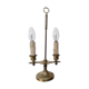 Bouillotte lamp with two lights in gilded bronze