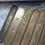 Cleanliness plate and bronze door handles
