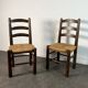 Pair of rush-seated chairs - Georges Robert, France circa 1950 Design