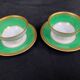 Complete set of 12 Art Deco fine porcelain cups and saucers Ros.