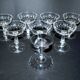 Set of 8 champagne glasses in olive cut crystal baccarat 19th century