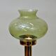 Norwegian Tall Odel Brass Candleholder with green shade 1960s