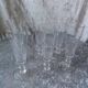 Series of 6 champagne flutes flat sides in baccarat crystal