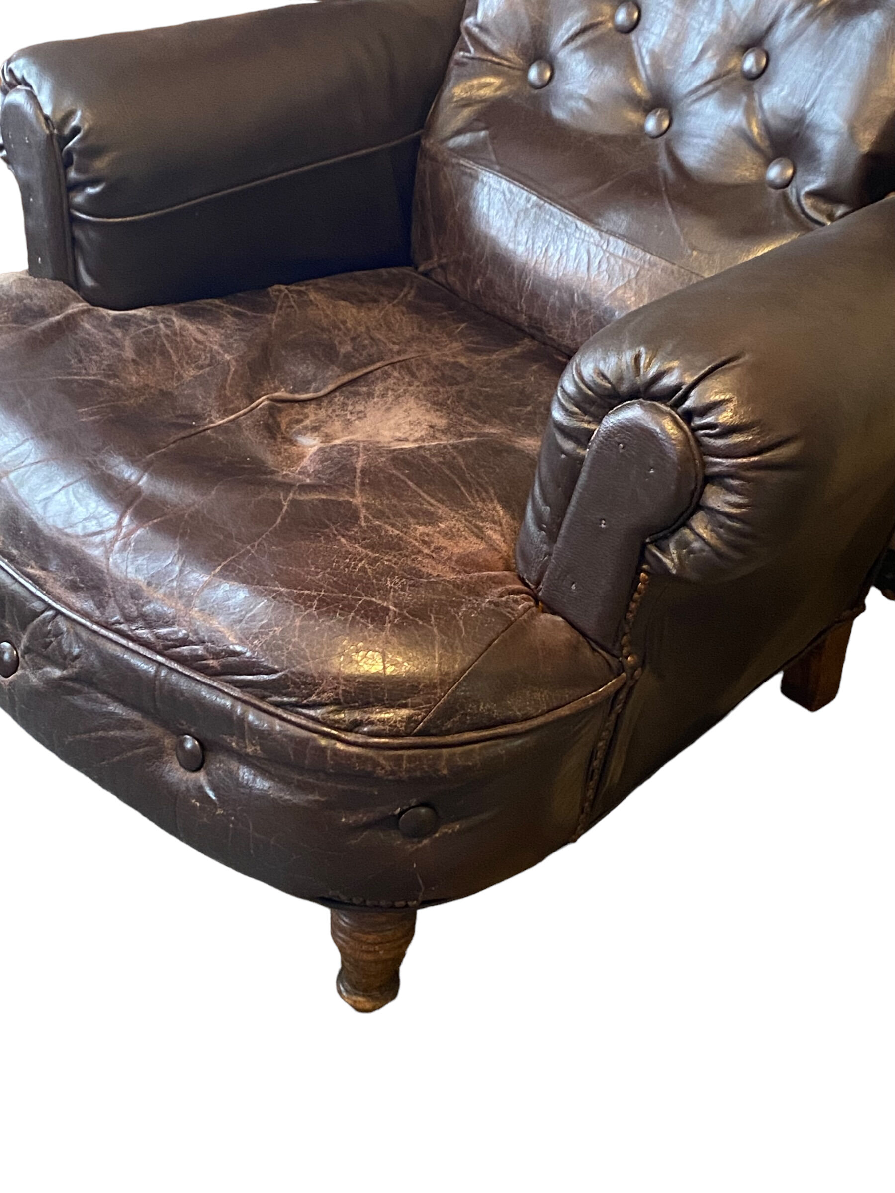 Chesterfield leather armchair