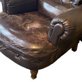 Fauteuil cuir chesterfield