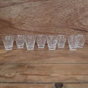 Set of 8 Arlequin liqueur glasses in Reims crystal glass 1950