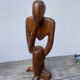Wooden statuette sculpture, free form