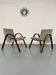 Set of 2 vintage design Bow-Wood Steiner armchairs, 1950s.