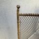 Antique fireplace screen from the 19th century, Napoleon III spark guard.