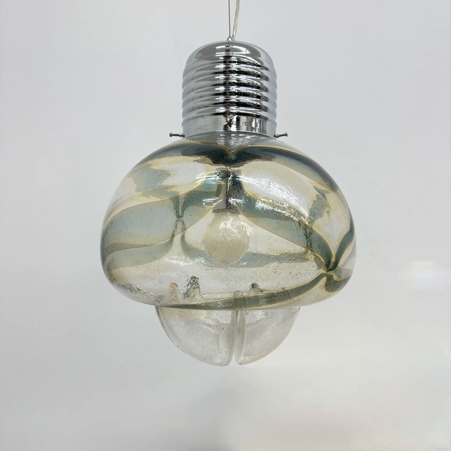 Suspension en verre Mazzega, années 1970, Italie