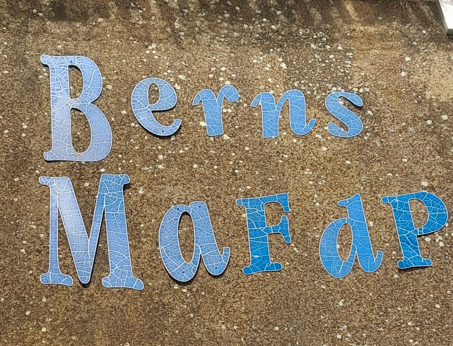 Lot of letters of sign