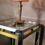 French Art Deco Table Lamp by Cherrier & Besnus very beautiful pressed molded pink glass - 1920s 33x12