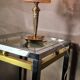 French Art Deco Table Lamp by Cherrier & Besnus verre rose moulé pressé tres bel- 1920s  33x12