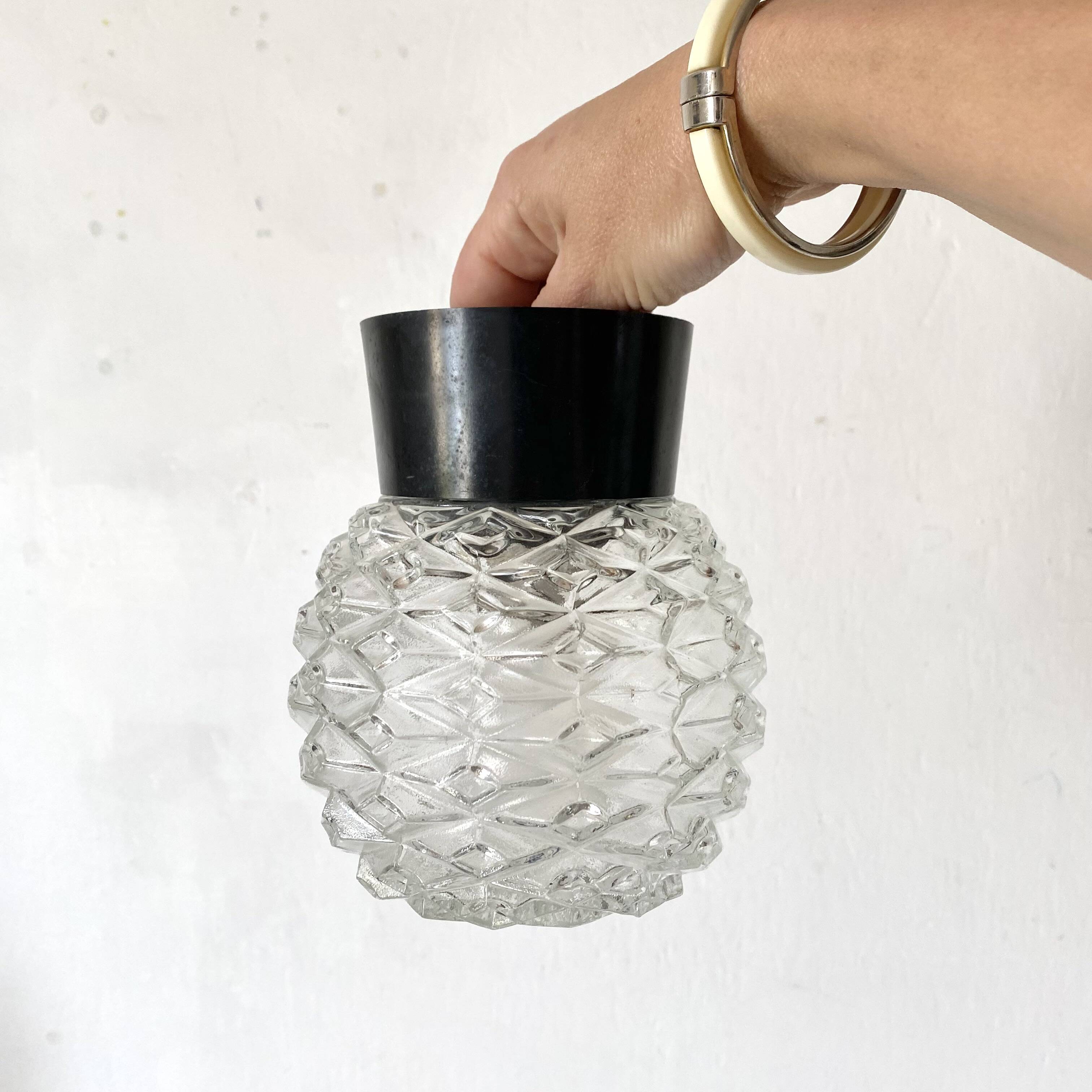 Vintage molded glass ceiling light