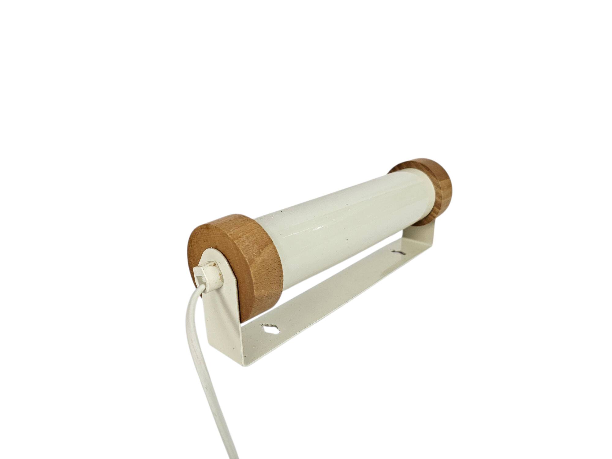 Design hollandais - applique - métal - bois - crème - années 90