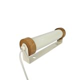 Dutch design  - wall lamp - metal - wood- crème -  90's