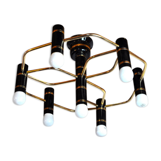 Geometric chandelier 7 fires, Sciolari House, Italy, 1970