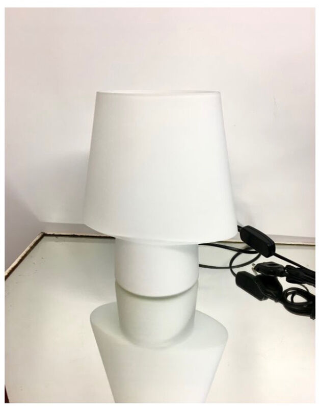 Vintage white glass lamp