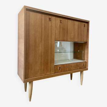 Vintage teak high sideboard