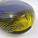 "Twist" blue vase with yellow twist