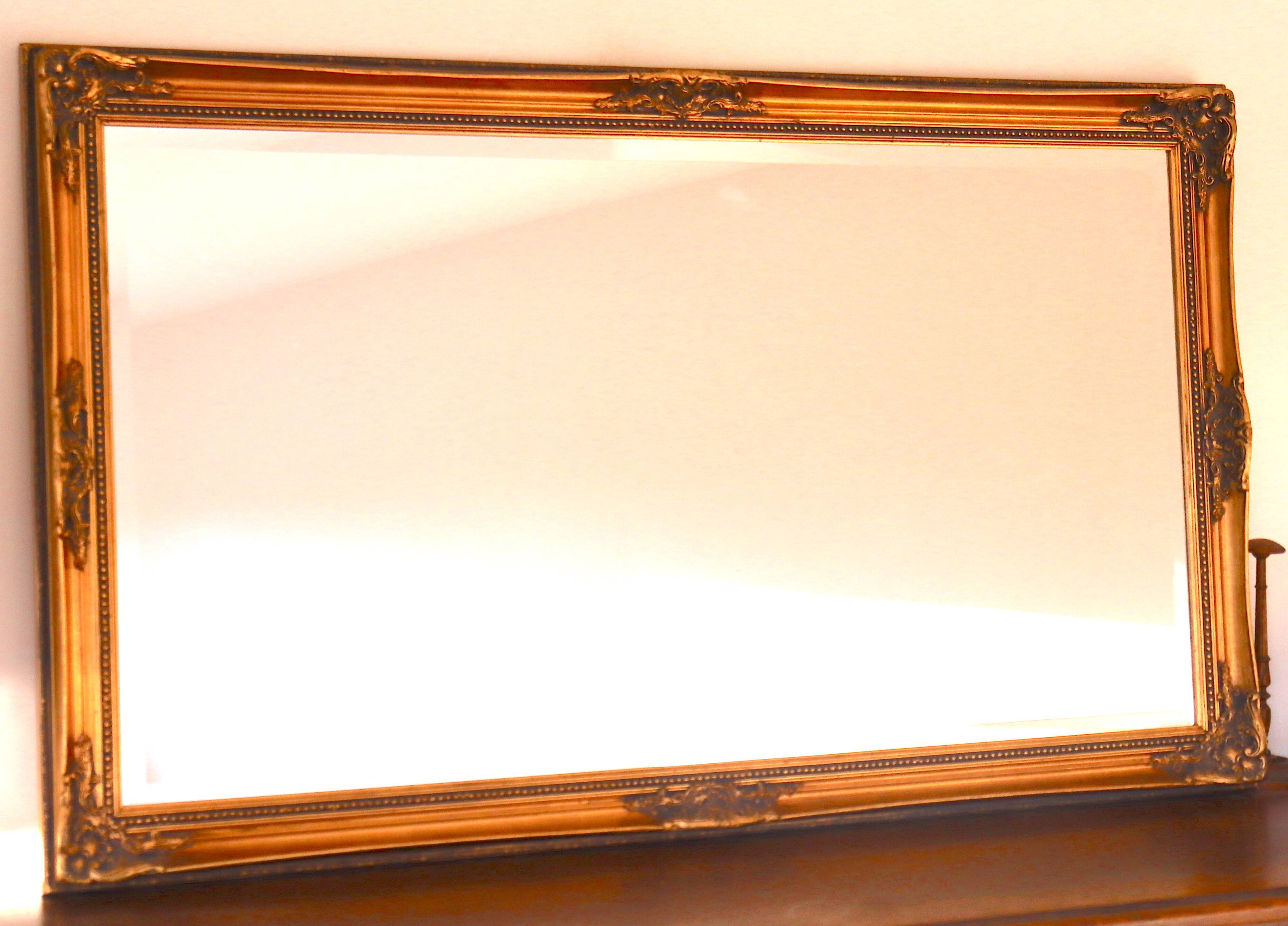 Large rectangular mirror in Louis XV style 147x85cm