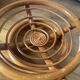 Vintage rattan coffee table with smoked glass top