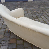Sofa chaise sculptural Arc asymmetrical Swedish 50s/60s