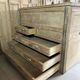 Antique display cabinet, central exhibition counter with