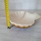 Brown and white ceramic shell bowl