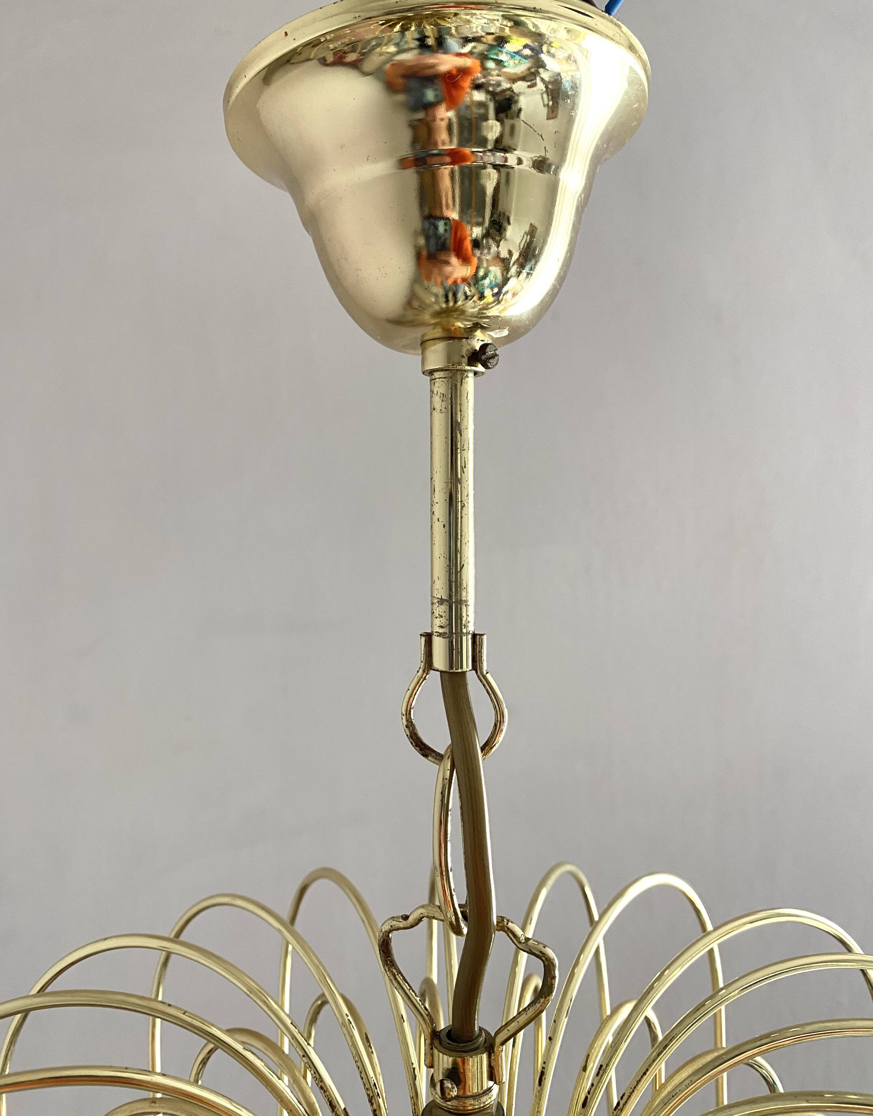 Vintage Italian waterfall chandelier with tassels