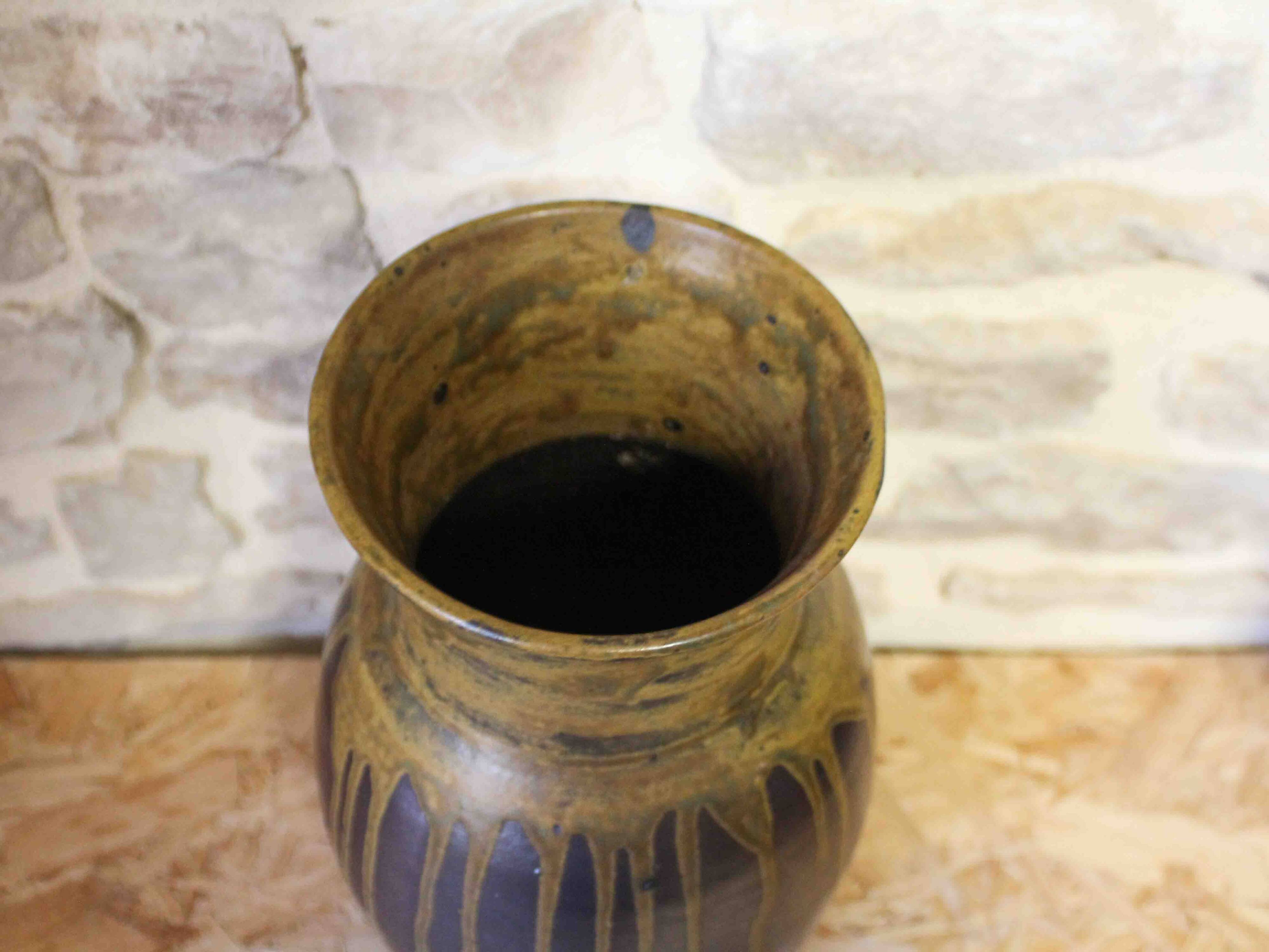 Large glazed stoneware vase Lucien Arnaud Saint-Amand-en-Puisaye