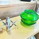 Glass sugar bowl with lid