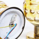 Pair of vintage brass wall lamps by Doria Leuchten