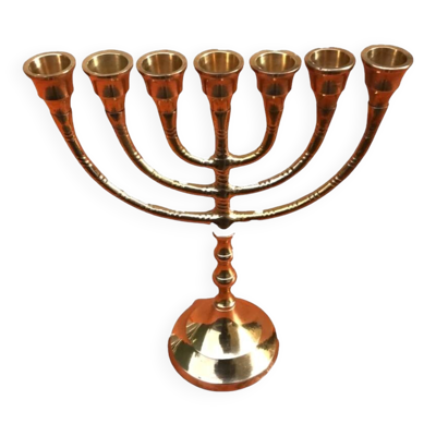Menorah  Chandelier 7 branches  Laiton pol
