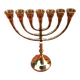 Menorah Chandelier 7 branches Polished Brass
