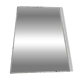 Bevelled rectangular mirror
